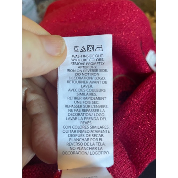 Children's Place Girls 4T Red Christmas Reindeer‎ Sweater Dress Holiday Outfit - Picture 5 of 5